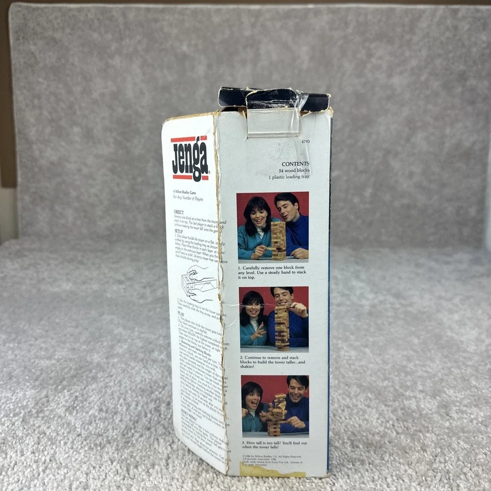 VINTAGE Jenga COMPLETE Milton Bradley 1986 Classic‎ Building Game